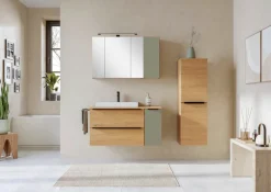 welltime Midischrank »MAILAND, gedämpfte Scharniere, hochwertiges MDF« Maße (B/H/T): ca. 40/130/35 cm,Wildeiche, gedämpfte Scharniere