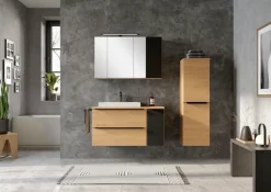 welltime Midischrank »MAILAND, gedämpfte Scharniere, hochwertiges MDF« Maße (B/H/T): ca. 40/130/35 cm,Wildeiche, gedämpfte Scharniere