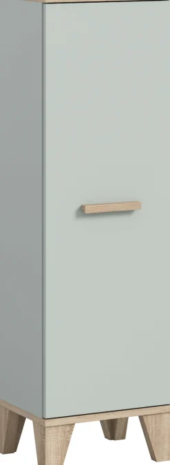 welltime Midischrank »MINTTU, Höhe 116 cm, 1 Tür, 2 Einlegeböden, 3 Fächer« Türanschlag rechts und links montierbar,Badmöbel, Badschrank, Schrank, Kommode, Bad, Unterschrank
