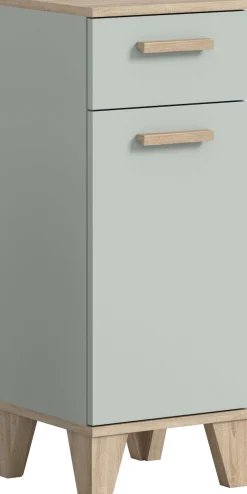 welltime Midischrank »MINTTU, Höhe 87 cm, 1 Tür, 1 Schubkasten, 1 Einlegeboden, 2 Fächer« Türanschlag rechts und links montierbar,Badmöbel, Badschrank, Schrank, Kommode, Bad, Unterschrank