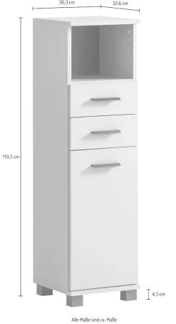 welltime Midischrank »Palermo, Breite 30 cm« Solide Verarbeitung - Dieses Produkt ist in Deutschland gefertigt