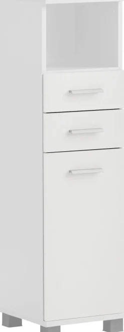 welltime Midischrank »Palermo, Breite 30 cm« Wechselbarer Türanschlag, Metallbeschläge