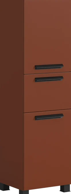 welltime Midischrank »SALVADA, Midischrank 40 cm, gedämpfte Scharniere, Softclose« Rot, Front und Korpus aus hochwertigen MDF, Anti-Finger-Print