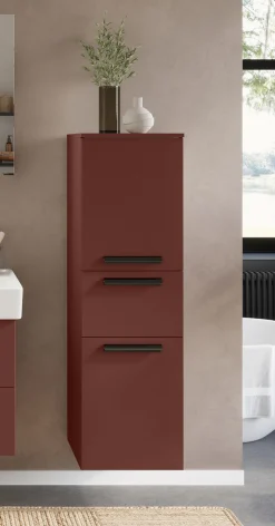 welltime Midischrank »SALVADA, Midischrank 40 cm, gedämpfte Scharniere, Softclose« Rot, Front und Korpus aus hochwertigen MDF, Anti-Finger-Print