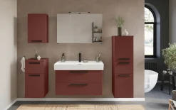 welltime Midischrank »SALVADA, Midischrank 40 cm, gedämpfte Scharniere, Softclose« Rot, Front und Korpus aus hochwertigen MDF, Anti-Finger-Print