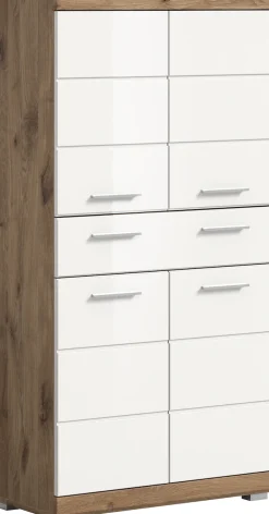welltime Midischrank »SIENA, Breite 74cm, 4 Türen, 1 Schubkasten, 4 Fächer, MDF-Front« TOPSELLER!,in verschiedenen Farben erhältlich, Badmöbel, Badschrank, Schrank, Bad