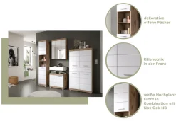 welltime Midischrank »SIENA, Breite 74cm, 4 Türen, 1 Schubkasten, 4 Fächer, MDF-Front« TOPSELLER!,in verschiedenen Farben erhältlich, Badmöbel, Badschrank, Schrank, Bad