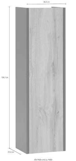 welltime Midischrank »Tonder, Midischrank, Made in Germany, B: 30,2 cm« 1 Stk. tlg. Solide Verarbeitung - Dieses Produkt ist in Deutschland gefertigt