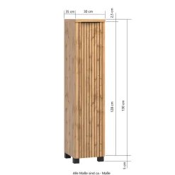 welltime Midischrank Welltime, Breite 30 cm, reversibel, 1 Tür, gedämpft