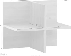 welltime Regalelement »Aino, Regaleinsatz, Made in Germany, B: 47,5 cm« Solide Verarbeitung - Dieses Produkt ist in Deutschland gefertigt