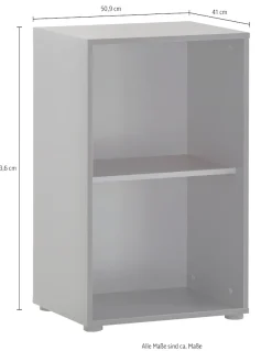 welltime Regalelement »Hank, Regalelement, Made in Germany, B: 50 cm« Solide Verarbeitung - Dieses Produkt ist in Deutschland gefertigt