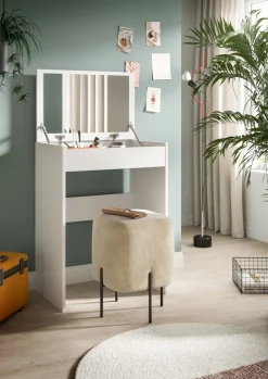 welltime Schminktisch »MIRA, Breite 62cm, aufklappbar mit Innenspiegel & Stauraumfach« Kosmetiktisch, Frieserkommode, Schreibtisch, Home-Office-Schreibtisch