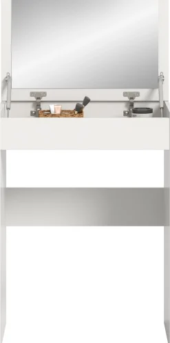 welltime Schminktisch »MIRA, Breite 62cm, aufklappbar mit Innenspiegel & Stauraumfach« Kosmetiktisch, Frieserkommode, Schreibtisch, Home-Office-Schreibtisch