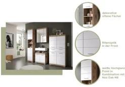 welltime Spiegelschrank »SIENA, Breite 60cm, 3 Spiegeltüren, 9 Fächer, 6 Einlegeböden« TOPSELLER!,in verschiedenen Farben erhältlich, Badmöbel, Badschrank, Schrank, Bad