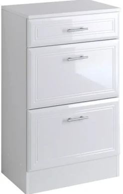 welltime Unterschrank »Neapel« Breite 50 cm, mit Hochglanzfronten und eleganter Fräsung