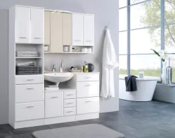 welltime Unterschrank »Neapel« Breite 50 cm, mit Hochglanzfronten und eleganter Fräsung