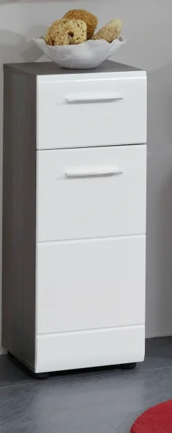 welltime Unterschrank »Sovana« Badkommode mit Hochglanzfront und 1 Schublade - (B/T/H) 30/31/80 cm