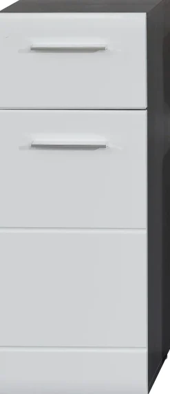 welltime Unterschrank »Sovana« Badkommode mit Hochglanzfront und 1 Schublade - (B/T/H) 30/31/80 cm
