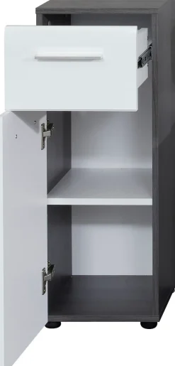 welltime Unterschrank »Sovana« Badkommode mit Hochglanzfront und 1 Schublade - (B/T/H) 30/31/80 cm