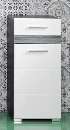welltime Unterschrank »Toulon« Kommode mit 1 Tür & 1 Schublade - (B/T/H) 37/31/80 cm