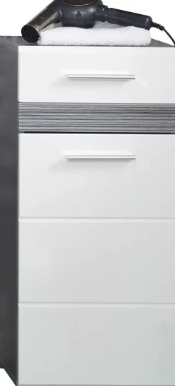 welltime Unterschrank »Toulon« Kommode mit 1 Tür & 1 Schublade - (B/T/H) 37/31/80 cm