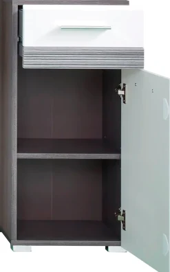 welltime Unterschrank »Toulon« Kommode mit 1 Tür & 1 Schublade - (B/T/H) 37/31/80 cm