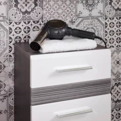 welltime Unterschrank »Toulon« Kommode mit 1 Tür & 1 Schublade - (B/T/H) 37/31/80 cm