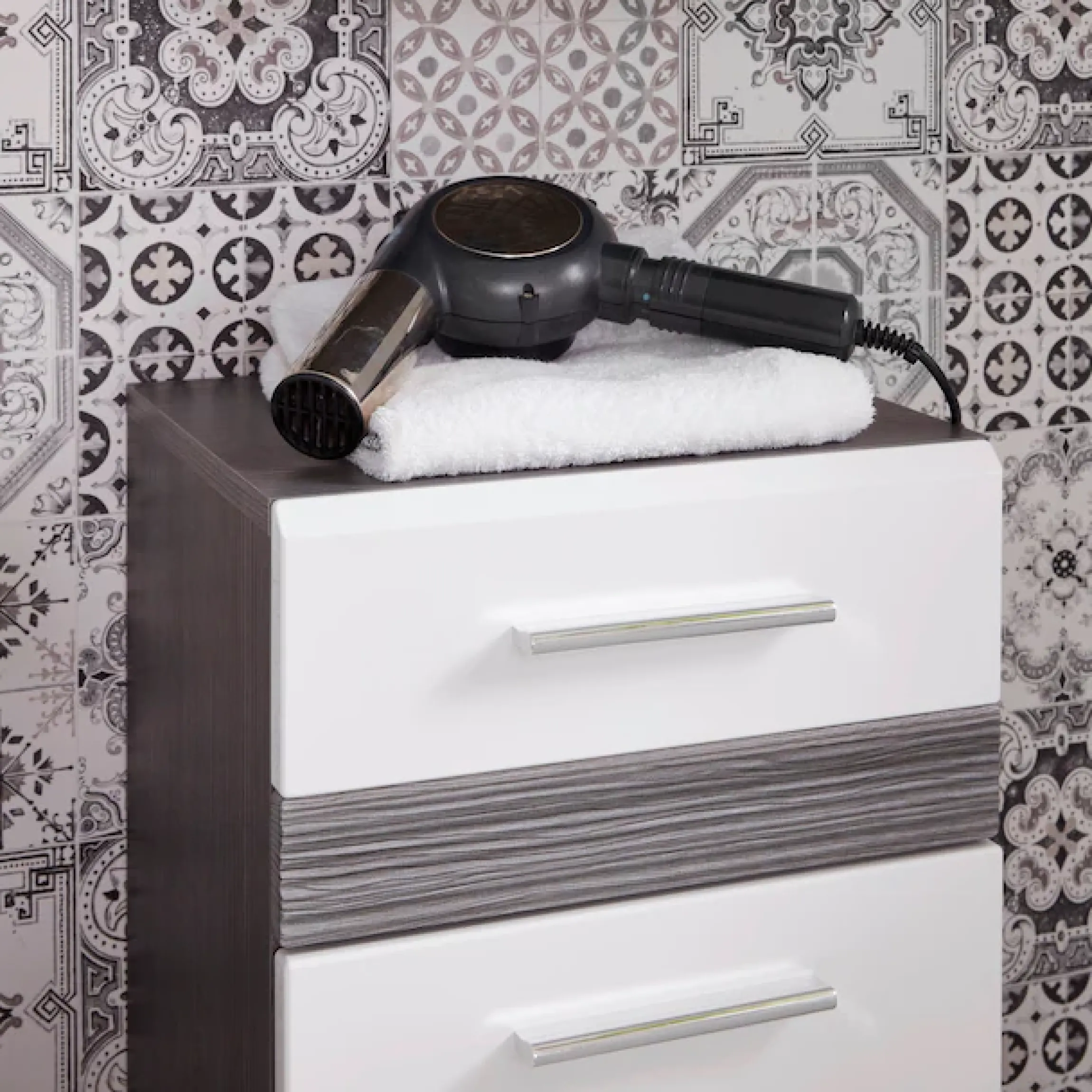 welltime Unterschrank »Toulon« Kommode mit 1 Tür & 1 Schublade - (B/T/H) 37/31/80 cm
