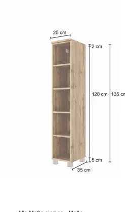 welltime Vorratsschrank »Horki« 30 cm breit