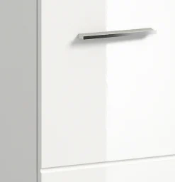 welltime Waschbeckenunterschrank »FLORENZ, Breite 60 cm, inkl. Waschbecken, hängende Montage« TOPSELLER!, 2 Stk. tlg. hochwertige MDF Front, Griff chromglänzend, Badschrank, Bad
