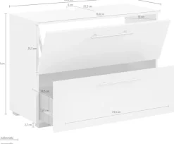 welltime Waschbeckenunterschrank »Carlos, Waschbeckenunterschrank, Made in Germany, B: 80 cm« Solide Verarbeitung - Dieses Produkt ist in Deutschland gefertigt