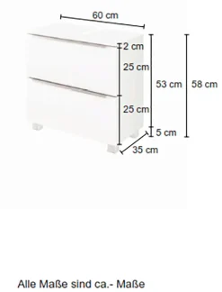 welltime Waschbeckenunterschrank »Matera« Breite 60 cm, mit matten MDF-Fronten und Softclose-Funktion