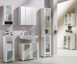 welltime Waschbeckenunterschrank »Jaca« Breite 60 cm, mit MDF Hochglanz-Fronten
