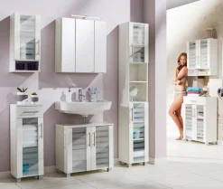 welltime Waschbeckenunterschrank »Jaca« Breite 60 cm, mit MDF Hochglanz-Fronten