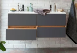 welltime Waschbeckenunterschrank »Lucca« Badmöbel, Waschtisch inkl. Waschbecken, Breite 120 cm