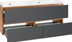 welltime Waschbeckenunterschrank »Lucca« Badmöbel, Waschtisch inkl. Waschbecken, Breite 120 cm