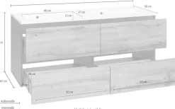welltime Waschbeckenunterschrank »Lucca« Badmöbel, Waschtisch inkl. Waschbecken, Breite 120 cm