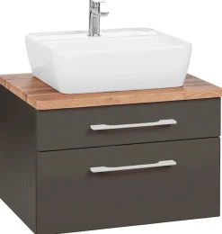 welltime Waschbeckenunterschrank »Davos« Badmöbel, Waschtisch inkl. Waschbecken, Breite 60 cm