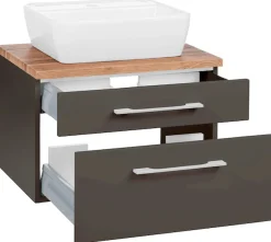 welltime Waschbeckenunterschrank »Davos« Badmöbel, Waschtisch inkl. Waschbecken, Breite 60 cm