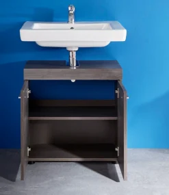 welltime Waschbeckenunterschrank »Royan« Waschbeckenunterschrank mit 2 Türen - (B/T/H) 58/31/57 cm
