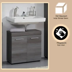 welltime Waschbeckenunterschrank »Royan« Waschbeckenunterschrank mit 2 Türen - (B/T/H) 58/31/57 cm