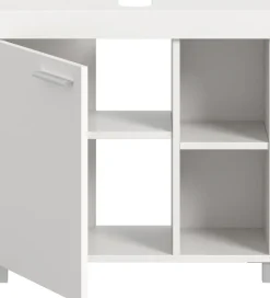 welltime Waschbeckenunterschrank »HANO,Badezimmer, WBU, Waschtisch,Kommode, Unterschrank« in 2 verschiedenen Farben und 2 verschiedenen Ausstattungen erhältlich,1 Tür, 2 höhenverstellbare E-Böden, 4 Fächer, mit Siphonausschnitt