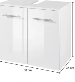 welltime Waschbeckenunterschrank »Trento, verschiedene Ausführungen und Farben« Badmöbel,Breite 60cm,Badezimmerschrank Beckenunterschrank WBU