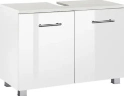welltime Waschbeckenunterschrank »Trento, verschiedene Ausführungen und Farben« Badmöbel Unterschrank Breite 80 cm, mit viel Stauraum , Badschrank WBU