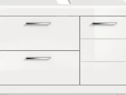 welltime Waschbeckenunterschrank »SIENA, Breite 80cm, 1 Tür, 1 Schubkasten, 1 Klappe, 2 Fächer,MDF-Front« WBU, Badmöbel, Badschrank, Kommode, Unterschrank, Bad, Badezimmer