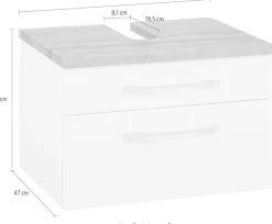 welltime Waschbeckenunterschrank »Davos« Breite 60 cm