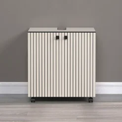 welltime Waschbeckenunterschrank »Amrum« BxHxT 80 x 64 x 42cm Waschbeckenunterschrank Eiche Rillenoptik