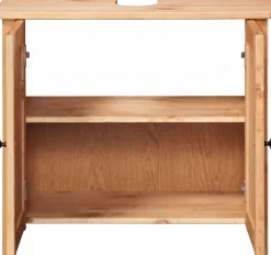 welltime Waschbeckenunterschrank »Landhaus Sylt, Badschrank, Badmöbel, FSC®-zertifiziert« Badmöbel im Landhaus-Stil, Breite 64 cm, aus Massivholz