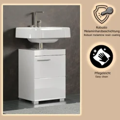 welltime Waschbeckenunterschrank »Avena« 1 Stk. tlg. Unterschrank mit Tür & Einlegeboden – (B/T/H) 40/34/56 cm