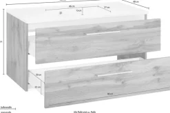 welltime Waschbeckenunterschrank »Soria« Badmöbel Waschtisch inkl. Waschbecken, Breite 100 cm